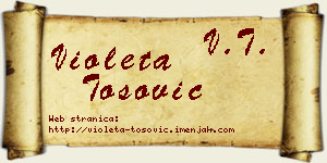 Violeta Tošović vizit kartica